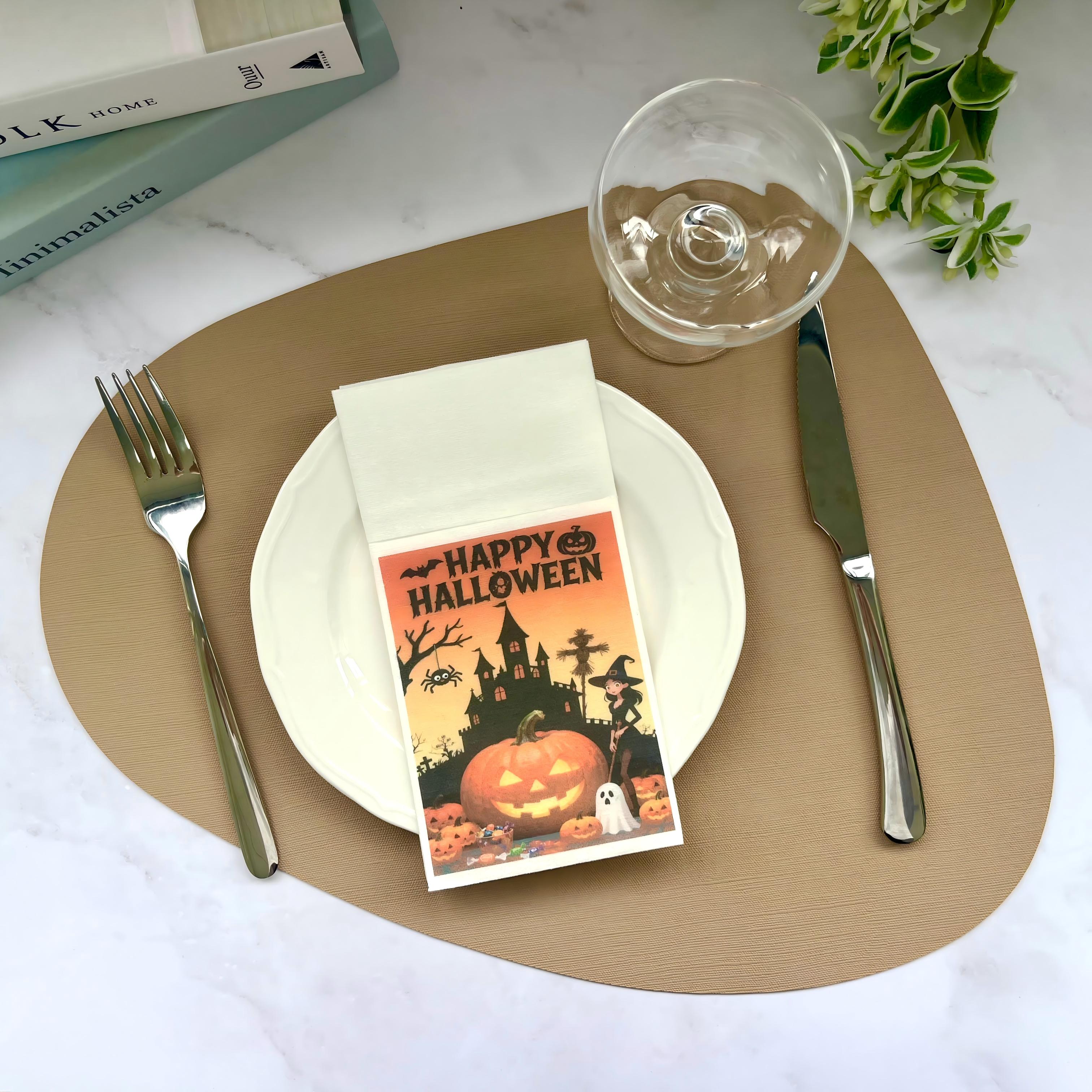 HALLOWEEN anpassad tryckdesign Airlaid servetter Airalid papper
