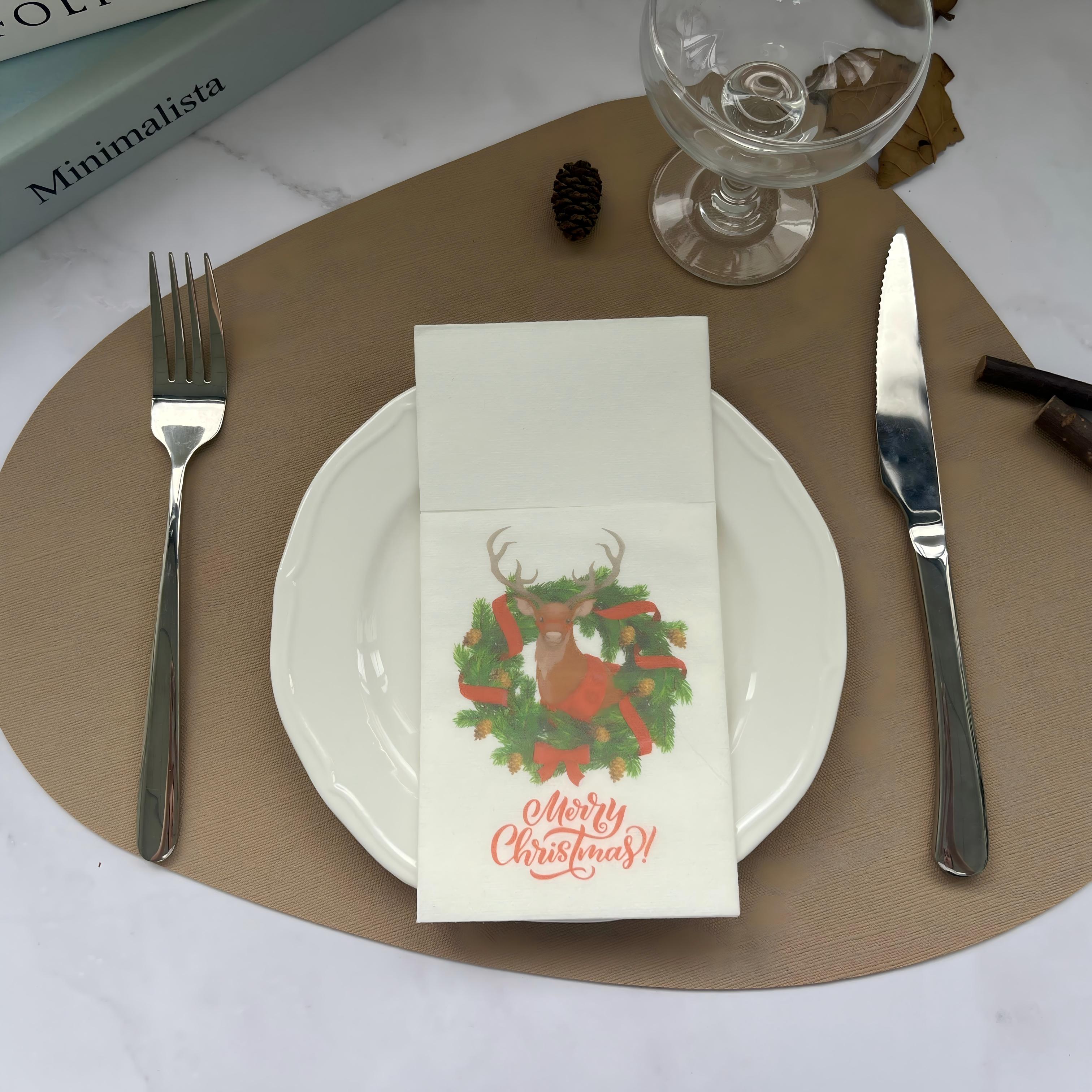 God Jul Skräddarsydda tryckdesign Airlaid servetter för middag
